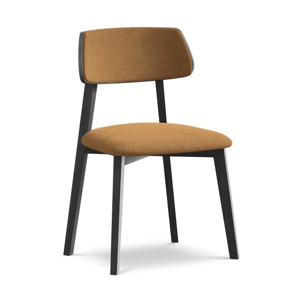 Scaun de dining teracotă din lemn masiv Niu – Makamii