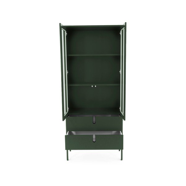 Vitrină Tenzo Uno, lățime 76 cm, verde închis-image-3