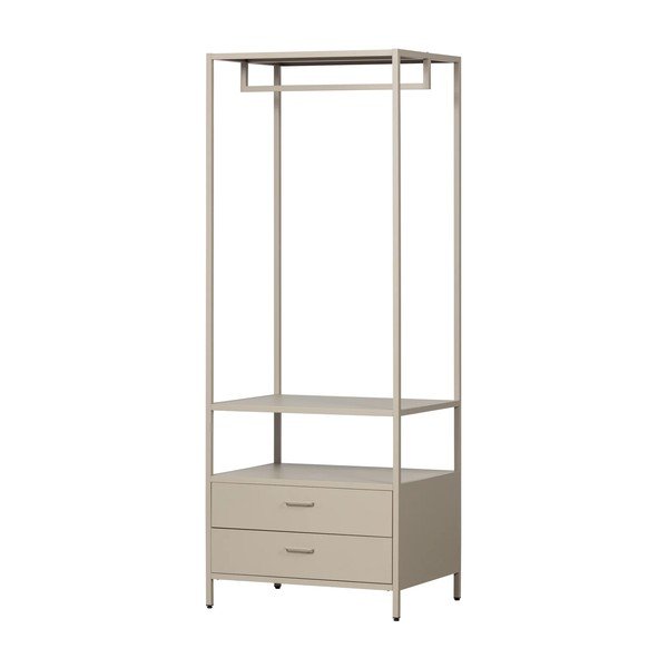 Șifonier bej deschis din metal 70x185x54 cm Ferris – WOOOD-image-2