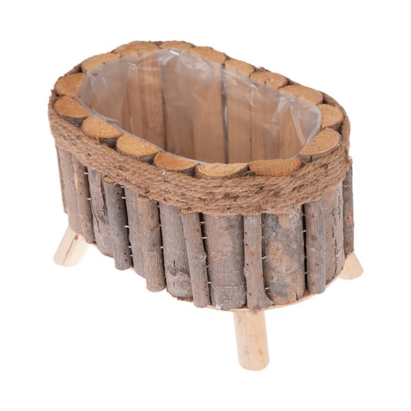 Cutie ovală din lemn cu picioare Dakls