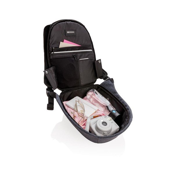 Rucsac damă antifurt XD Design Elle Protective, 8 l, gri-albastru-image-1