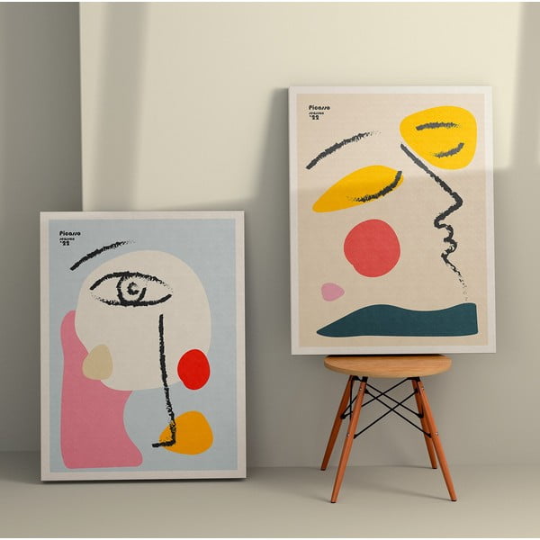 Tablouri 2 buc. 50x70 cm Faces – Wallity-image-1