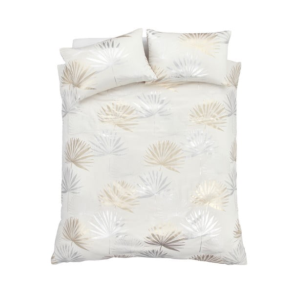 Lenjerie de pat crem pentru pat dublu-extinsă 230x220 cm Luxe Palm – Catherine Lansfield