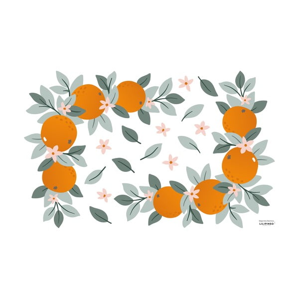 Folie cu stickere 64x40 cm Oranges Ornaments – Lilipinso