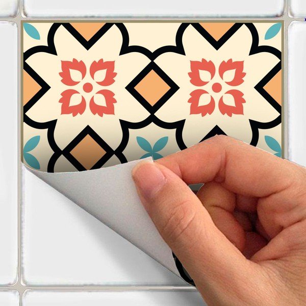 Set 24 autocolante Ambiance Azulejos Sofiana, 15 x 15 cm-image-1