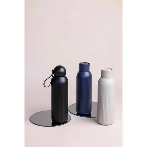 Sticlă termică neagră cu pai din oțel inoxidabil 500 ml Tekla – Sagaform-image-4