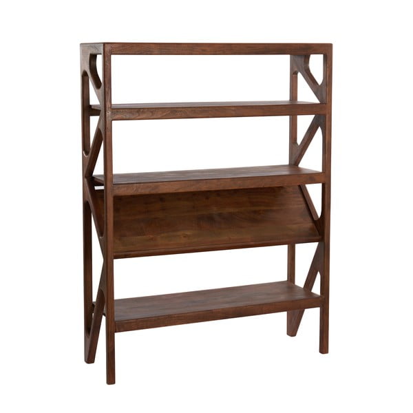 Bibliotecă maro din lemn  de acacia 120x160 cm Yuki – Light & Living-image-4