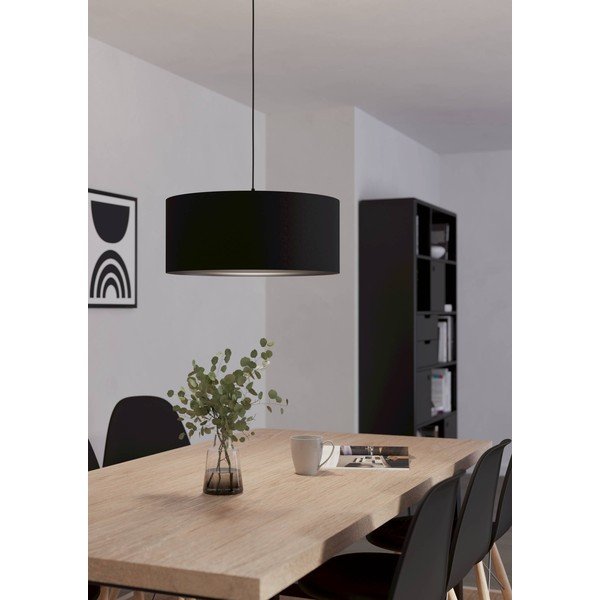 Lustră neagră cu abajur textil ø 53 cm MASERLO 1 – EGLO-image-1
