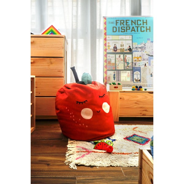 Bean bag pentru copii roșu Apple - Little Nice Things-image-1