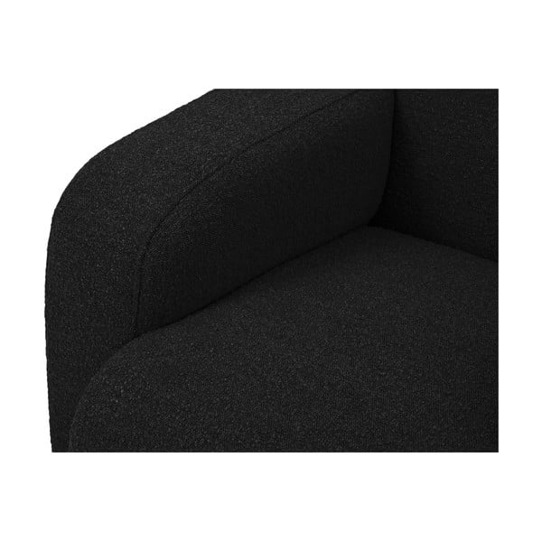 Colțar negru cu tapițerie din stofă bouclé (colț dreapta) Molino – Micadoni Home-image-4