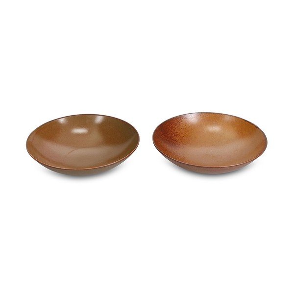 Farfurie maro adâncă din porțelan ø 26 cm Ovio – BonBistro-image-3