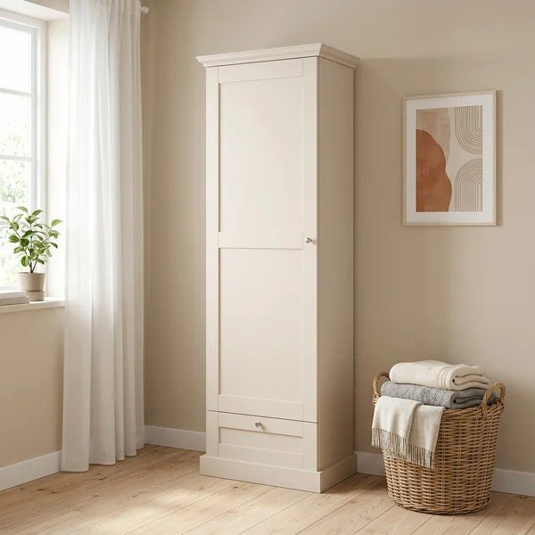 Dulap bej cu aspect mat 60x180x35 cm Binz – Støraa-image-1