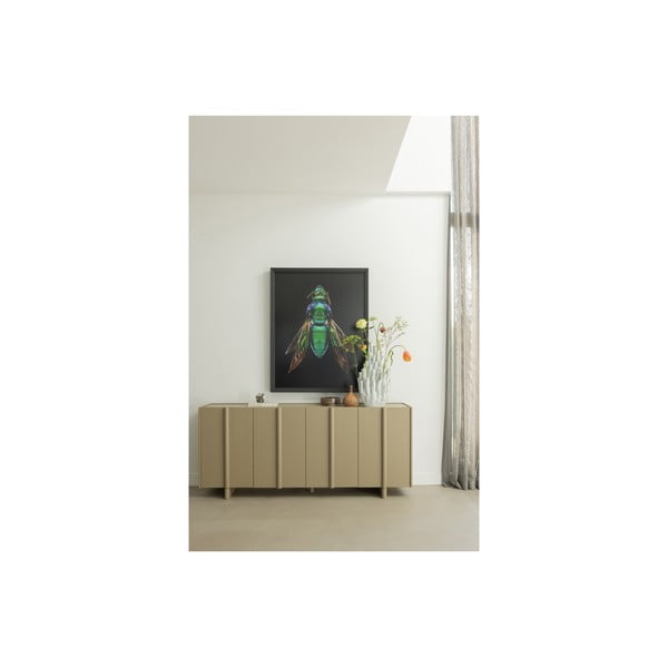 Comodă bej joasă din lemn de pin 200x85 cm Basu – WOOOD-image-1