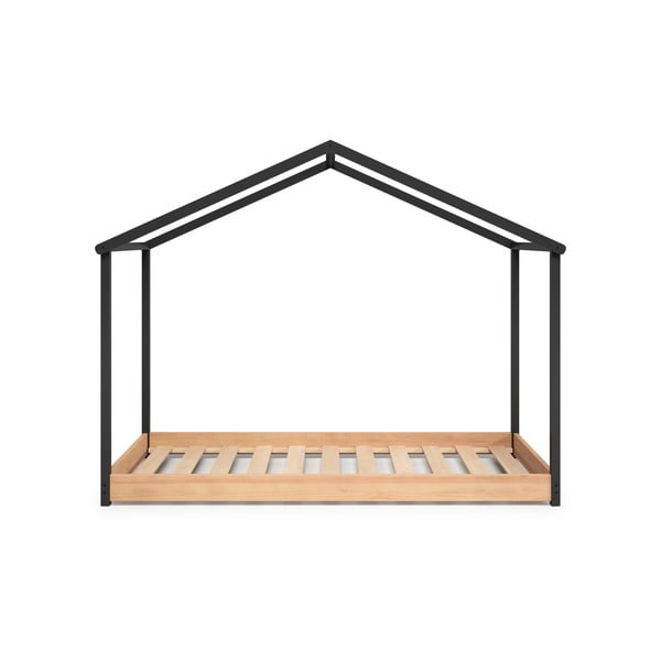 Pat pentru copii Marckeric Arthur, 90 x 190 cm, gri antracit