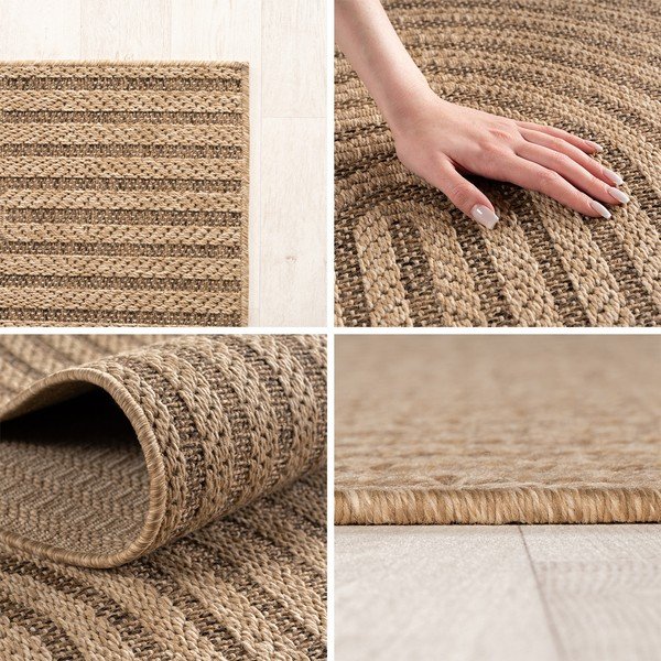 Covor pentru exterior și interior maro rotund ø 160 cm Timber 1401 – Ayyildiz Carpets-image-4