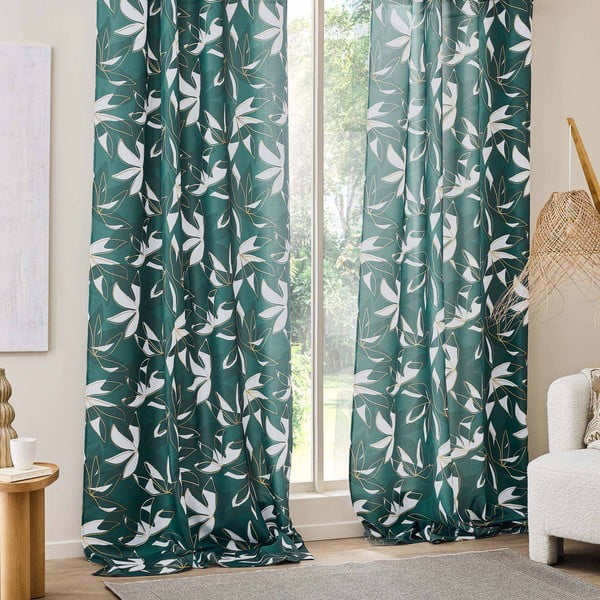 Draperie verde 140x260 cm Elsa – douceur d'intérieur-image-1