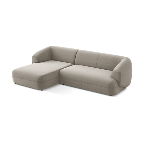 Colțar bej cu tapițerie din catifea (cu colț pe partea stângă) Moana – Makamii-image-2