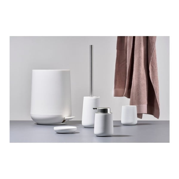 Coș de gunoi alb cu pedală din plastic 5 l Nova – Zone-image-1