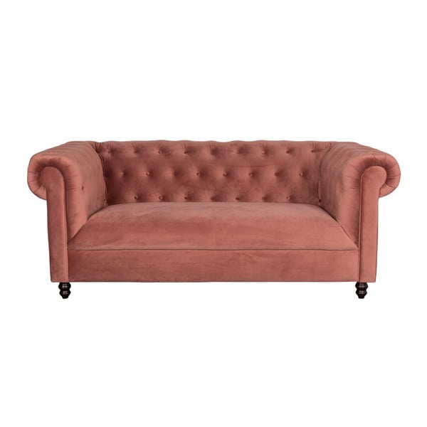 Canapea cu tapițerie catifelată Dutchbone Forest, roz