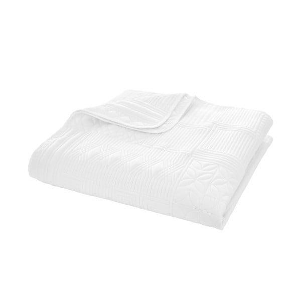 Cuvertură albă matlasată 220x230 cm Folkstone Geo – Catherine Lansfield