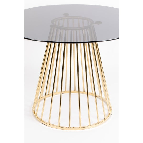 Masă de dining rotundă cu blat din sticlă ø 104 cm Floris – White Label-image-2