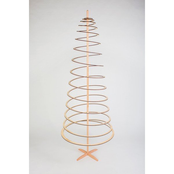 Pom de Crăciun decorativ din lemn Spira Slim, înălțime 72 cm