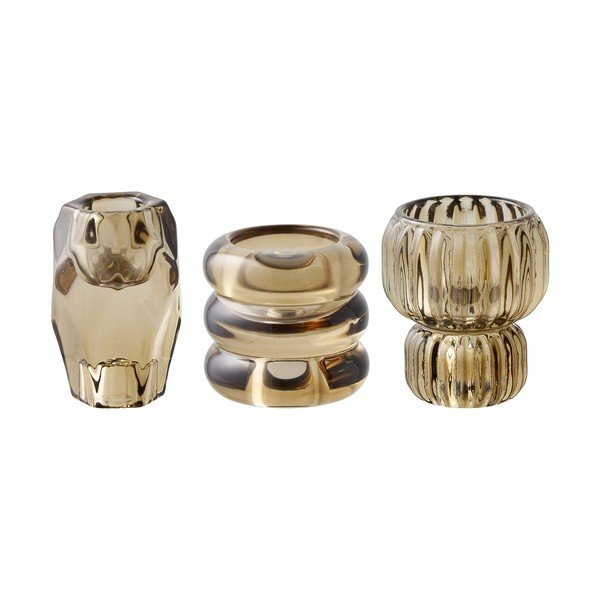 Sfeșnice pentru lumânări pastilă 3 buc. din sticlă – House Nordic