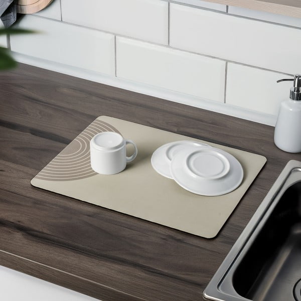 Scurgător de vase bej din cauciuc 40x30 cm Dima – Wenko-image-1
