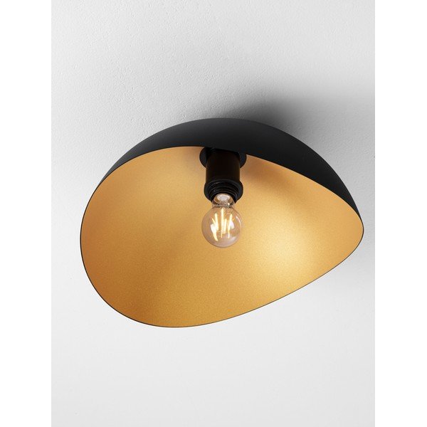 Plafonieră negru-mat/aurie din metal Opsi – Nova Luce-image-1