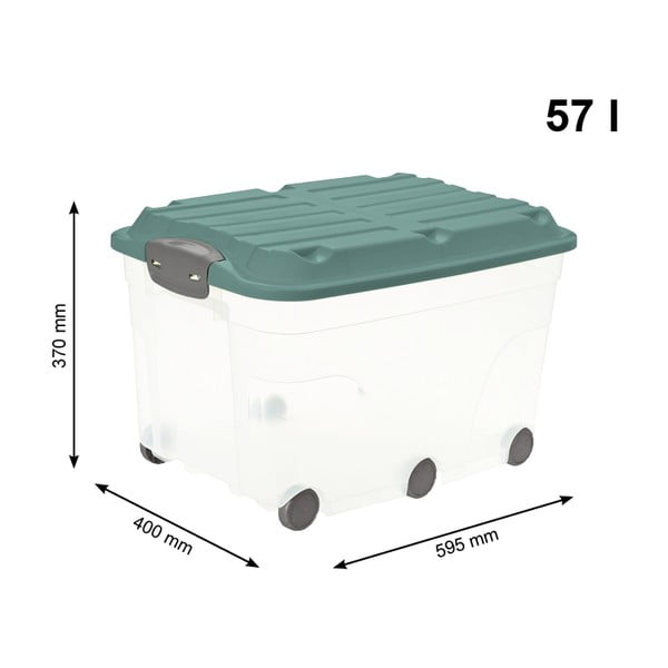 Cutie de depozitare din plastic cu capac Roller - Rotho-image-3