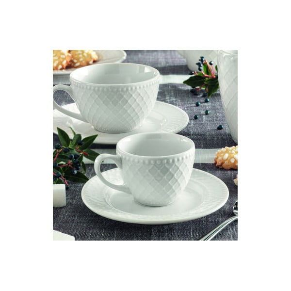 Set 2 cești cu farfurioare Brandani Burlesque, 200 ml-image-1