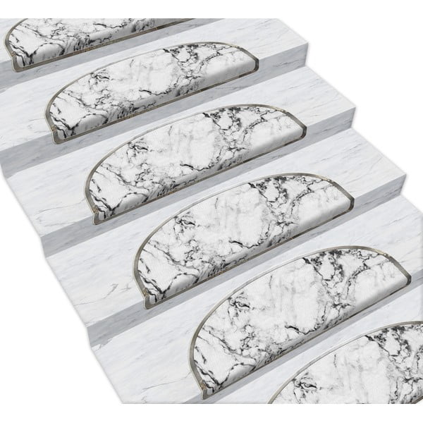 Covorașe pentru scări în set de 16 bucăți 65x20 cm Marble Dream - Vitaus-image-1