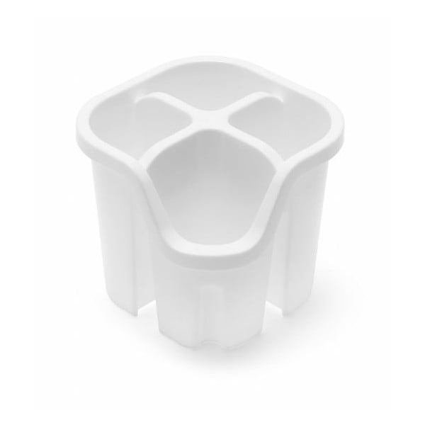Scurgător de vase alb pentru tacâmuri din plastic 14x14 cm Signature – Addis