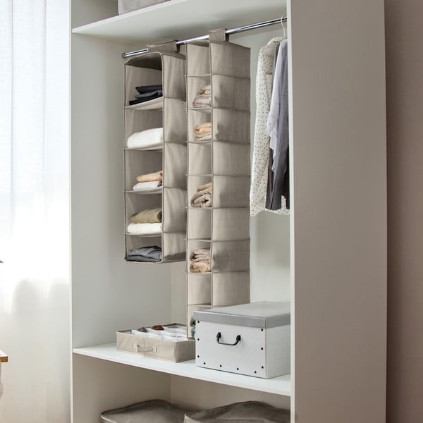 Organizator pentru șifonier de agățat din material textil Nancy – Compactor-image-1