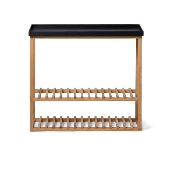 Etajeră încălțăminte/masă auxiliară cu blat negru Wireworks Hello Storage-image-2