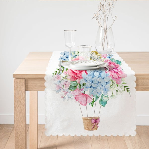 Napron pentru masă Minimalist Cushion Covers Colorful Flowers, 45 x 140 cm
