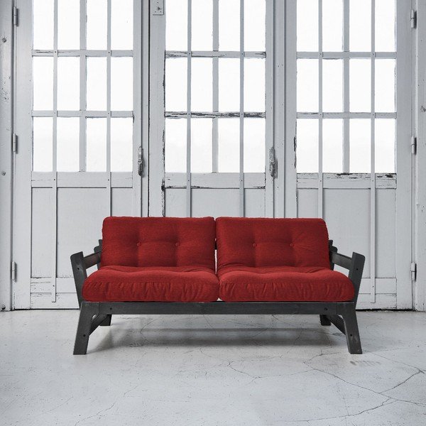Canapea extensibilă Karup Step Black/Passion Red-image-1
