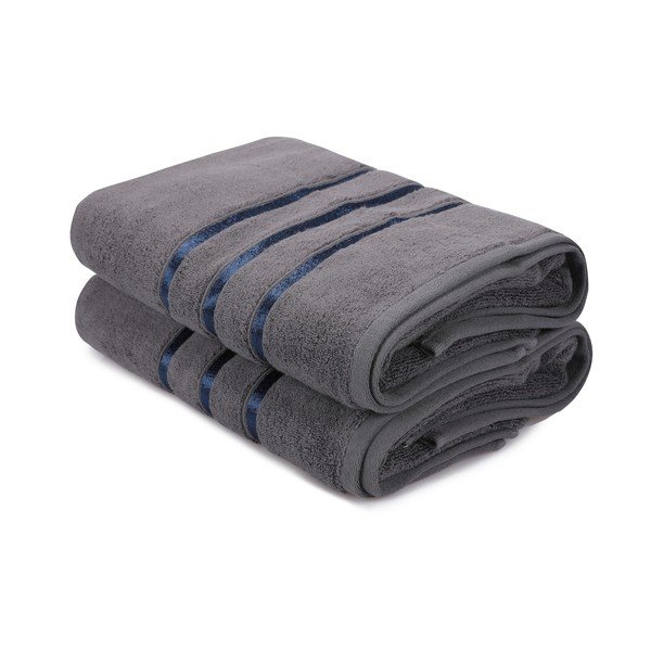 Set 2 prosoape din bumbac Foutastic Dolce, 70 x 140 cm, gri-image-3