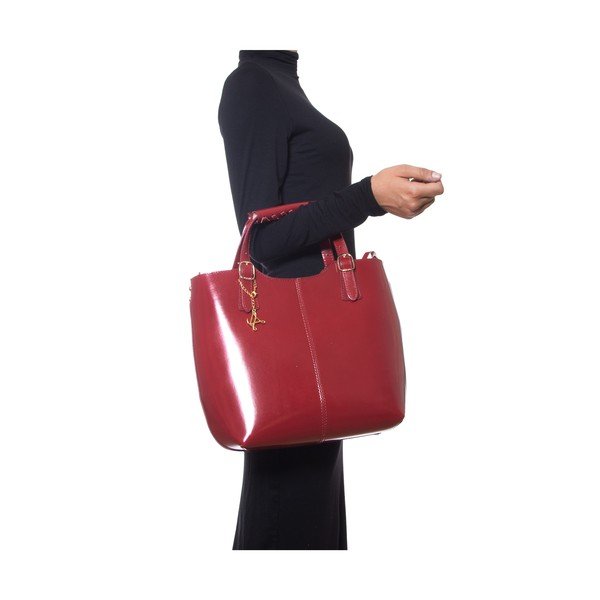 Poșetă din piele Luisa Vannini 3006 Rosso-image-4