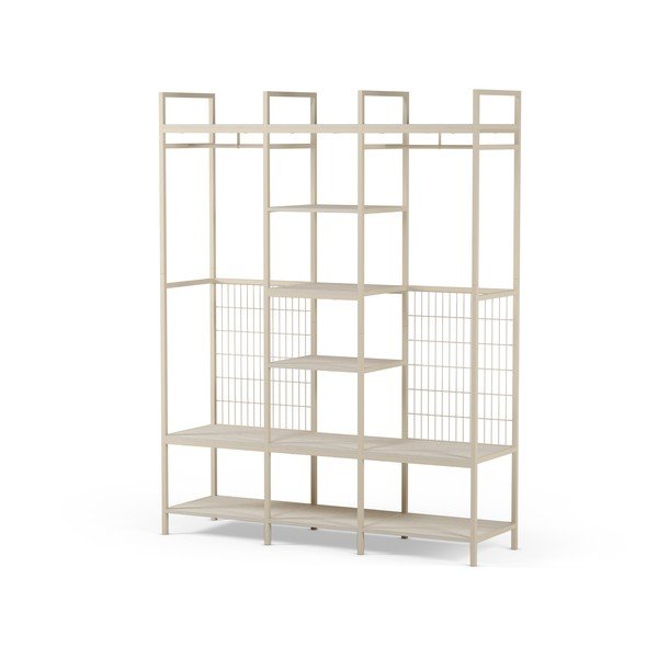 Șifonier crem deschis din oțel 140x179,5x40 cm Amara – Marckeric