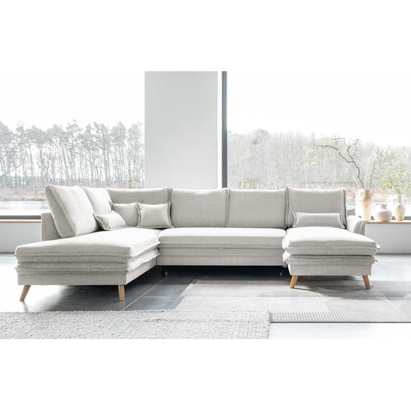 Colțar bej extensibil (cu colț pe partea stângă /în formă de "U") Charming Charlie – Miuform-image-1