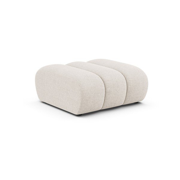 Taburet crem cu tapițerie din chenille Lupine – Micadoni 