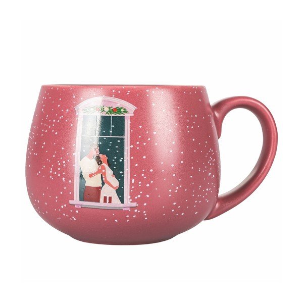 Cană roz din porțelan 400 ml Pink Xmas - VDE Tivoli 1996-image-1
