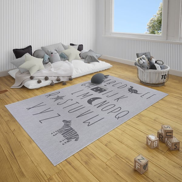 Covor pentru copii Ragami Letters, 80x150 cm, gri-image-3