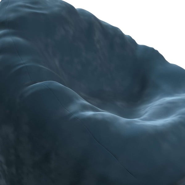 Fotoliu bean bag albastru Posh Velvet - Yellow Tipi-image-1