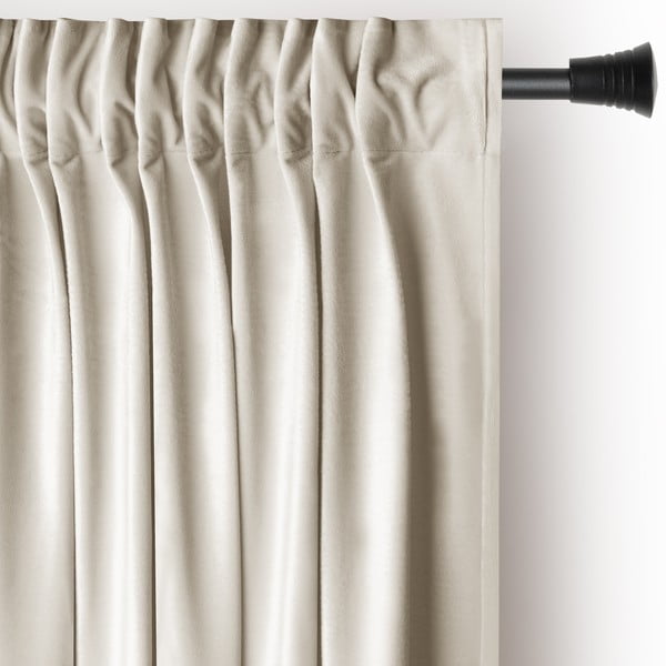 Draperie bej dimout (semi-opacă) din catifea 140x270 cm Pleat – Restilo