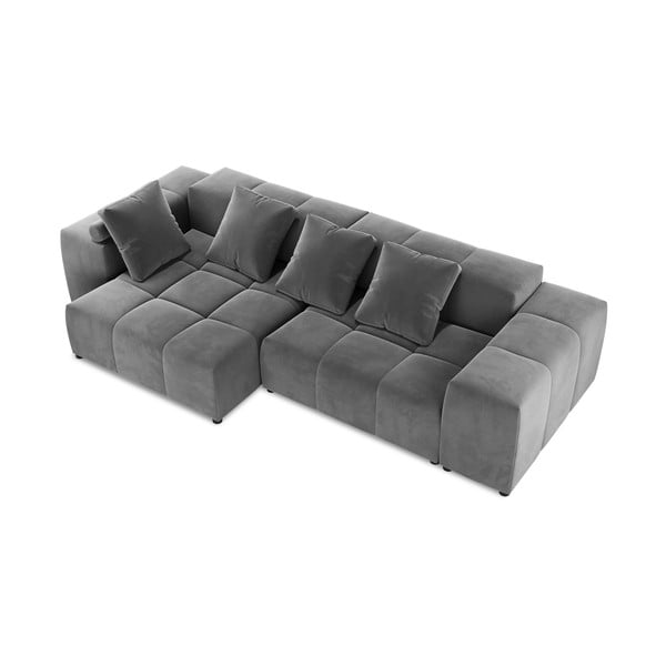 Colțar gri cu tapițerie din catifea (variabil) Rome Velvet - Cosmopolitan Design-image-3