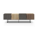 Masă TV în culoare naturală cu aspect de lemn de stejar 200x55 cm Titan – Marckeric