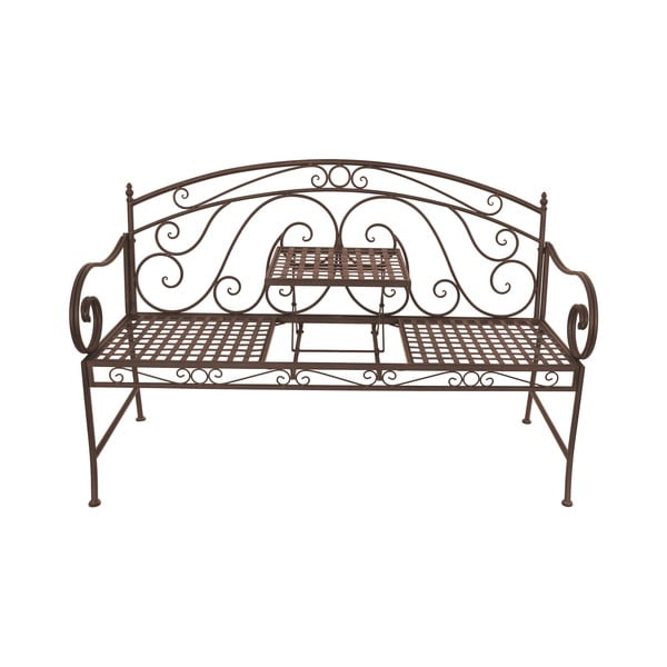 Bancă de grădină maro din metal Saket – Garden Pleasure-image-3