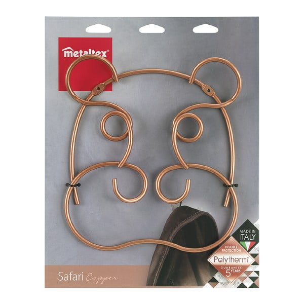 Cârlig arămiu de montat pe perete din oțel Hippo – Metaltex-image-2